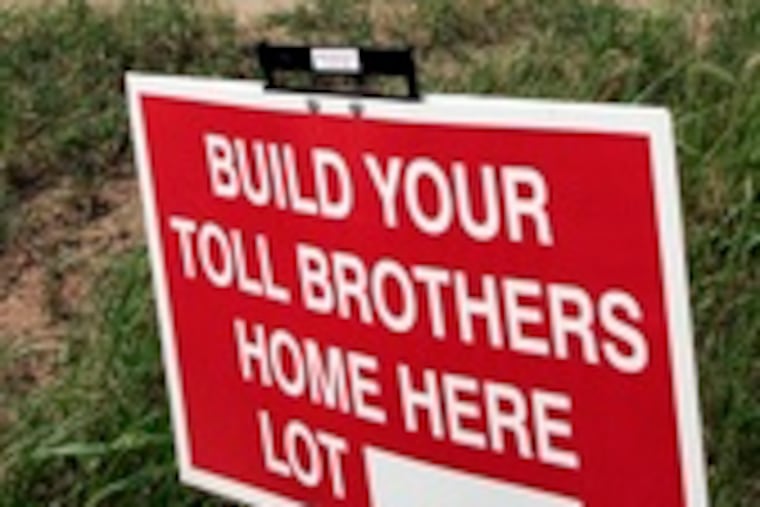 A Toll Bros. development near Newtown. The Horsham- based luxury-home-builder says it can survive the slump.