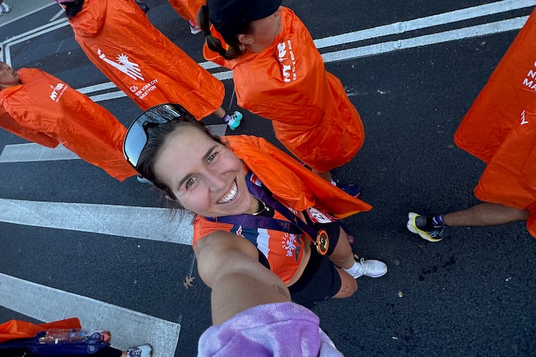 Annie Sedoric during NYC Marathon, November 2024. MUST CREDIT: Annie Sedoric