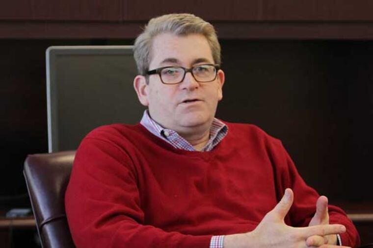 School Reform Commission Chairman Bill Green in his new office in Philadelphia on February 25, 2014. ( DAVID MAIALETTI / Staff Photographer )