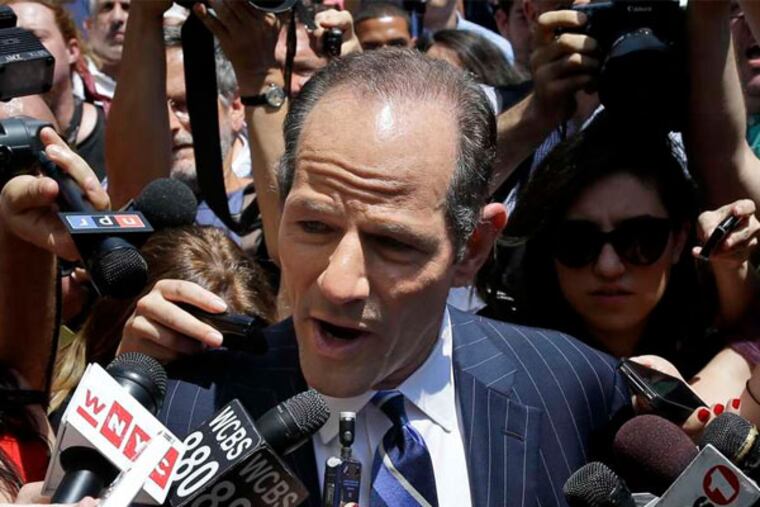 Eliot Spitzer launching a bid for New York City comptroller, five years after he quit as New York governor over a prostitution scandal. He says he's not the right person to say sex scandals are dead as a campaign issue.