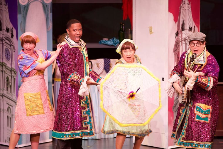 The world premiere of Michael Ogborn's musical "The Three Maries - A Philadelphia Phable," based on a real-life 1926 event, stars (from left) Deirdre Finnegan, Franklin Anthony, Mary Martello, and Josh Totora.