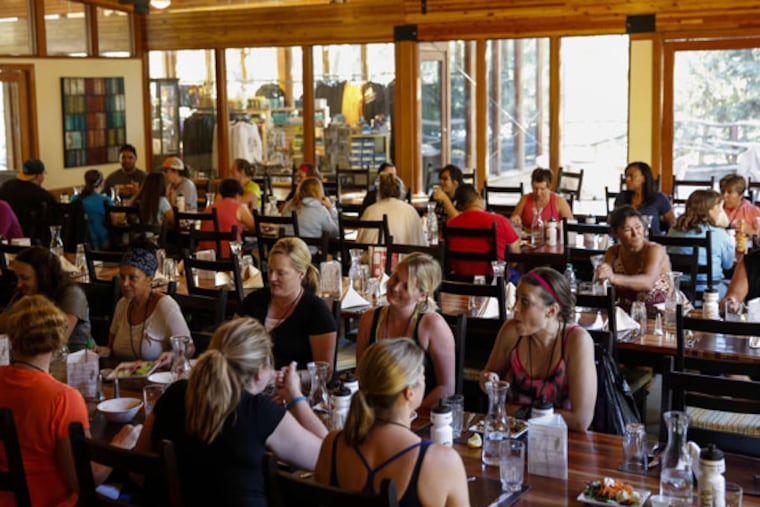 Guests eat at the Biggest Loser Resort at Fitness Ridge in Malibu, Calif., on Nov. 14, 2013. (Jay L. Clendenin/Los Angeles Times/MCT)
