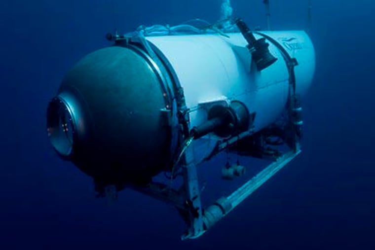 This undated photo provided by OceanGate Expeditions in June 2021 shows the company's Titan submersible.