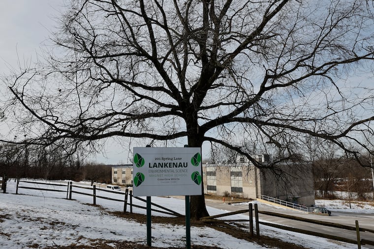 The Lankenau Environmental Science Magnet High School in Roxborough on Saturday. The school is on a list proposed to close for the 2027-28 school year and its community is fighting back.