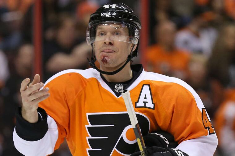The Flyers' Kimmo Timonen has missed the season. GM Ron Hextall said "the risk is minimal."