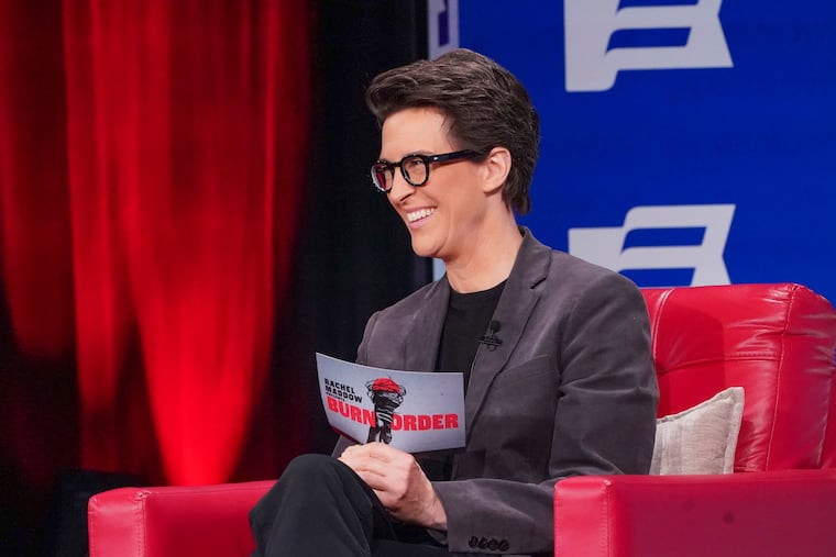MS NOW host Rachel Maddow, seen here in Los Angeles in December, will headline a live event in Philadelphia ahead of the July Fourth holiday.