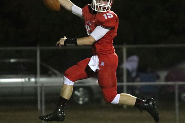 Delsea's Quinn Collins celebrates a score against Timber Creek.
