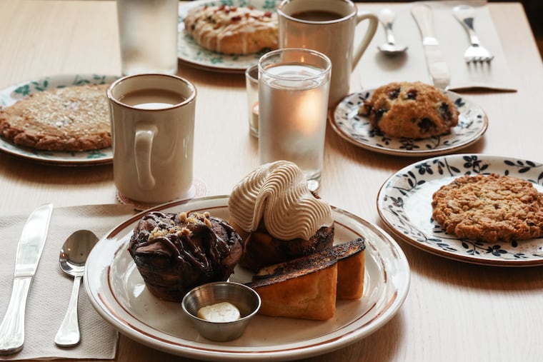 Among the Blue Warbler's pastries are honey butter chocolate hazelnut babka, chai cinnamon roll, and griddled cornbread.