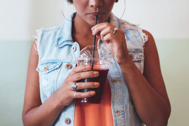 Straws send a concentrated stream of liquid toward a small area of the teeth, which can erode enamel and cause tooth decay.
