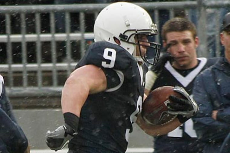 Michael Zordich, a converted linebacker, attacks defenses like a hammer upon an anvil. (Keith Srakokic/AP file photo)