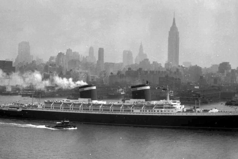 The SS United States in New York on July 3, 1952, beginning its record trans-Atlantic maiden voyage. Luxury line operator Crystal Cruises believes it could sail again.