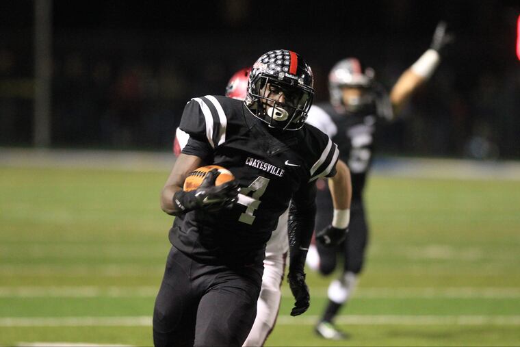 Coatesville runs for a long gain in last season's PIAA Class 6A state semifinal vs. St. Joseph's Prep.