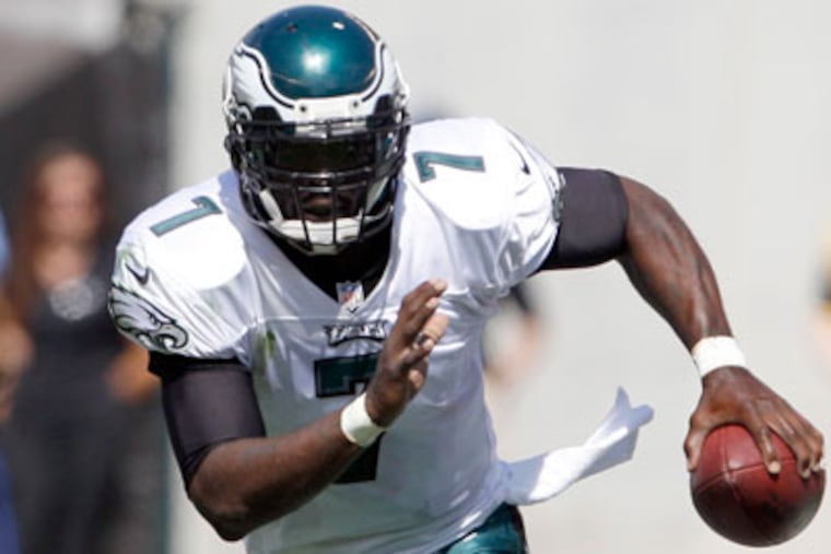 There is the question of whether Michael Vick, at 32, can still run as well as he did in 2010. (Yong Kim/Staff Photographer)