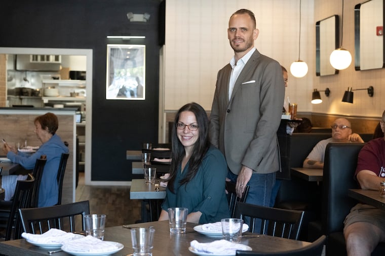Christine Nigro and Scott Brayton at Roz & Rocco's in Broomall, which they opened after moving from New York City during the pandemic.
