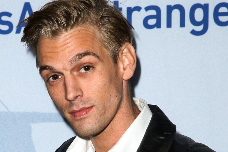 Singer Aaron Carter arrives at a premiere of "Saints & Strangers" at the Saban Theater in Beverly Hills, Calif., on Nov. 9, 2015.