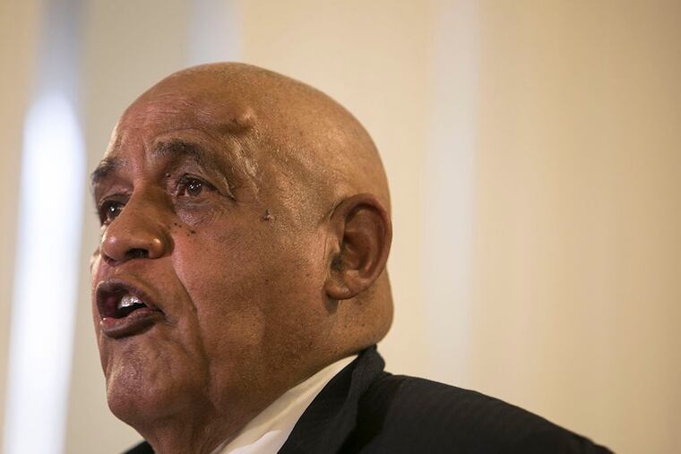 Milton Street announces his candidacy for mayor at New Jerusalem Baptist Church on Thursday, March 12, 2015. ( STEPHANIE AARONSON / Staff Photographer )