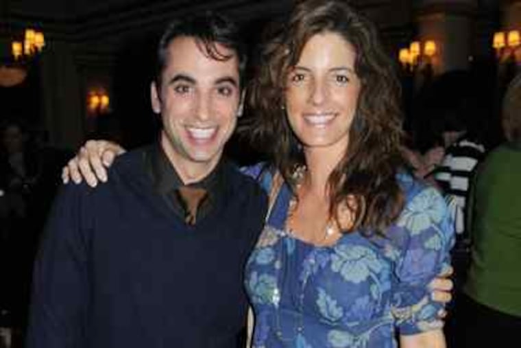 At the "Jersey Boys" preview party: Joseph Leo Bwarie, who plays Frankie Valli in the show and Lisa Gaudio, daughter of original Four Seasons member Bob Gaudio. The show opens at the Forrest Theater Sept. 30.