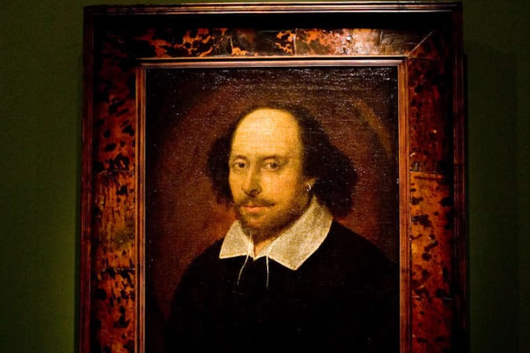 A portrait of William Shakespeare attributed to a little-known artist named John Taylor, and dated by experts to between 1600 and 1610, the Chandos portrait provides an unusually bohemian image of Shakespeare, dressed in black, sporting a gold hoop earring and with the strings on his white collar rakishly untied, on display at the National Portrait Gallery in London