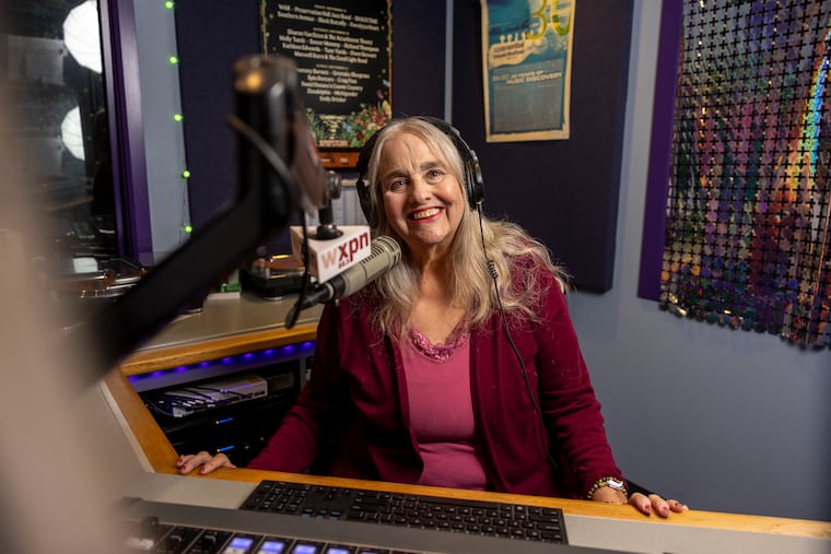 Kathy O’Connell, host and producer of "Kids Corner," poses for a portrait at WXPN in Philadelphia on Tuesday, March 10, 2026.