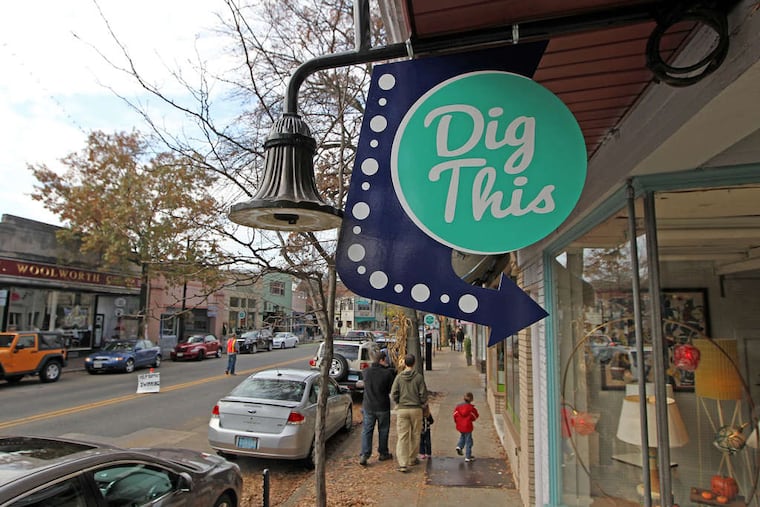 Downtown, Dig This focuses on retro furniture. It is one of many small shops in Collingswood.