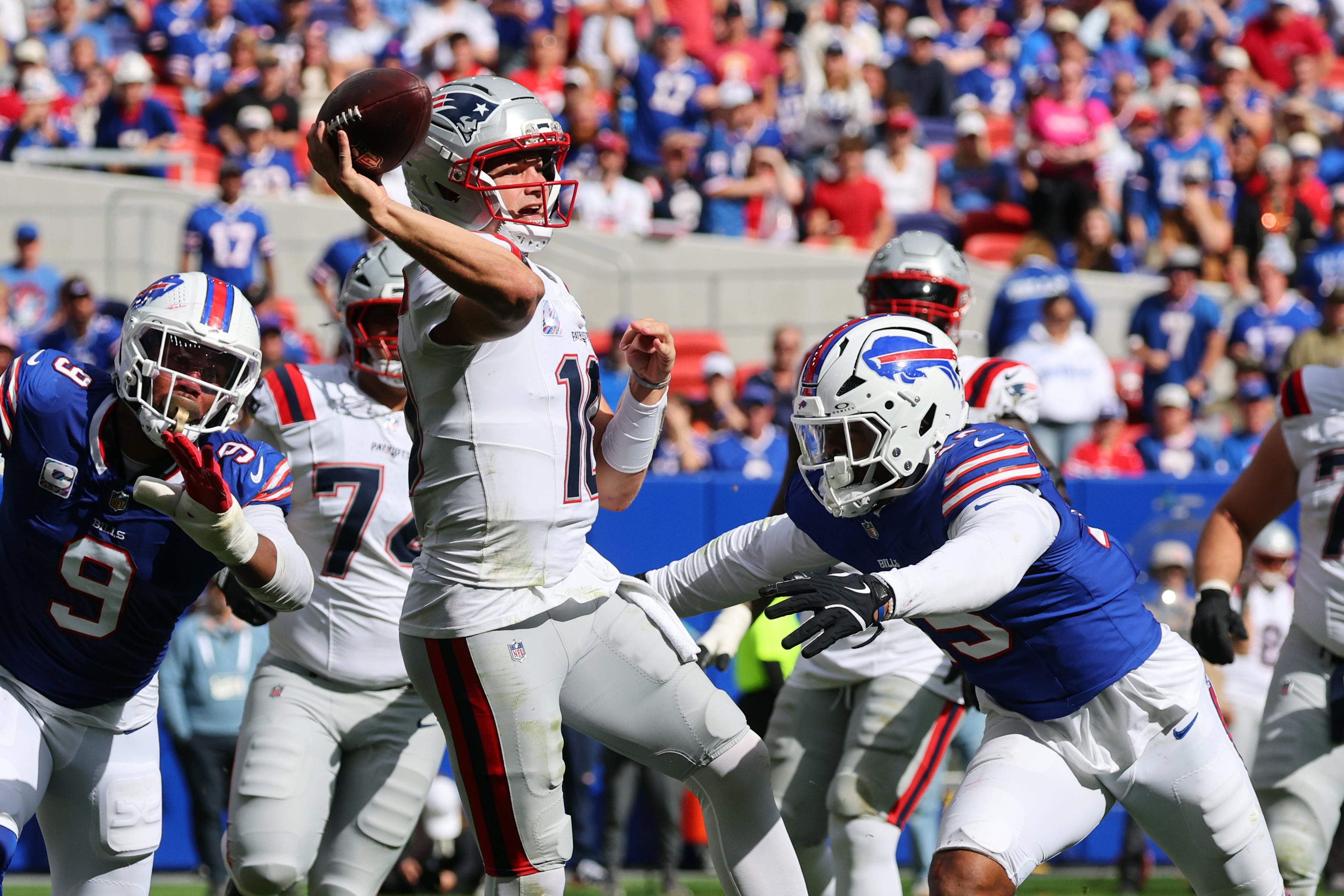 Maye overcomes his two turnovers with 3 TD passes in Patriots' 29-26 win over Bills