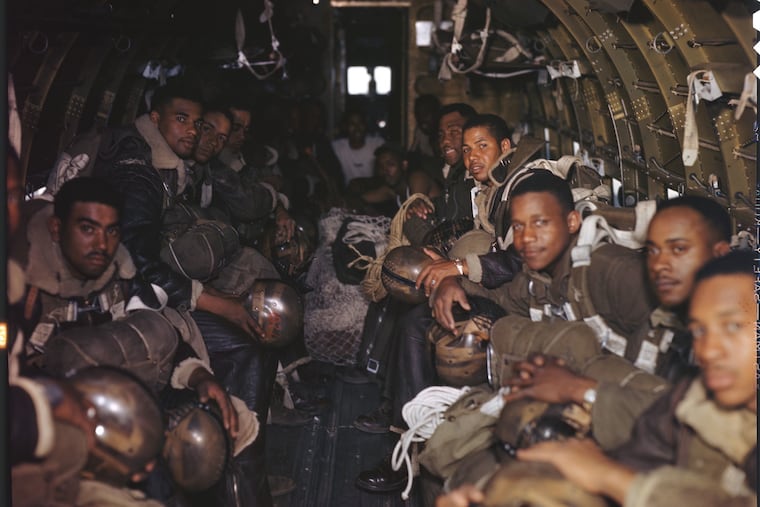 Members of the all-Black 555th Parachute Infantry Battalion. The "Triple Nickels" were assigned to fight forest fires In the 1940s on a top-secret mission. The Japanese were launching incendiary balloon bombs toward the Pacific Northwest.