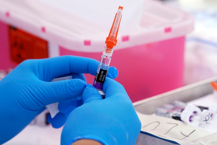 The flu vaccine, pictured above, is recommended for everyone 6 months and older, according to the Centers for Disease Control and Infection.