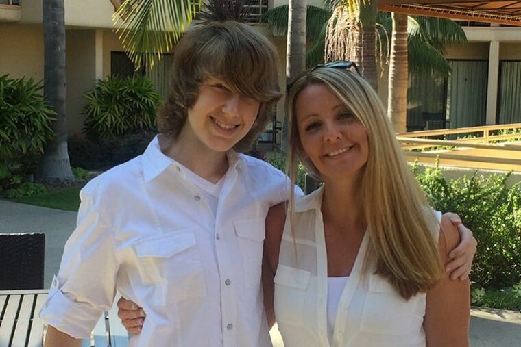 Tawny Biggs with her son, Cole Umland