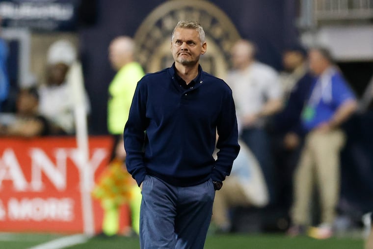 Union coach Bradley Carnell, shown in April, turned to a few Union II regulars in Saturday's exhibition with much of the roster away on international duty.