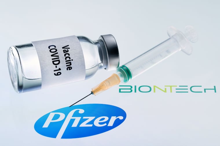 The Pfizer-BioNTech coronavirus vaccine.