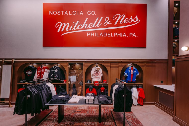 A look at the interior of the new Mitchell & Ness flagship store in Center City.