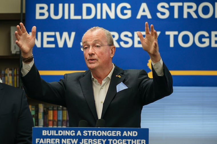 New Jersey Gov. Phil Murphy, shown here during a press conference at Maple Shade High School, in Maple Shade in February, on Thursday announced a set of programs to help small- and mid-sized businesses in New Jersey that have been hurt by the response to the COVID-19 pandemic.