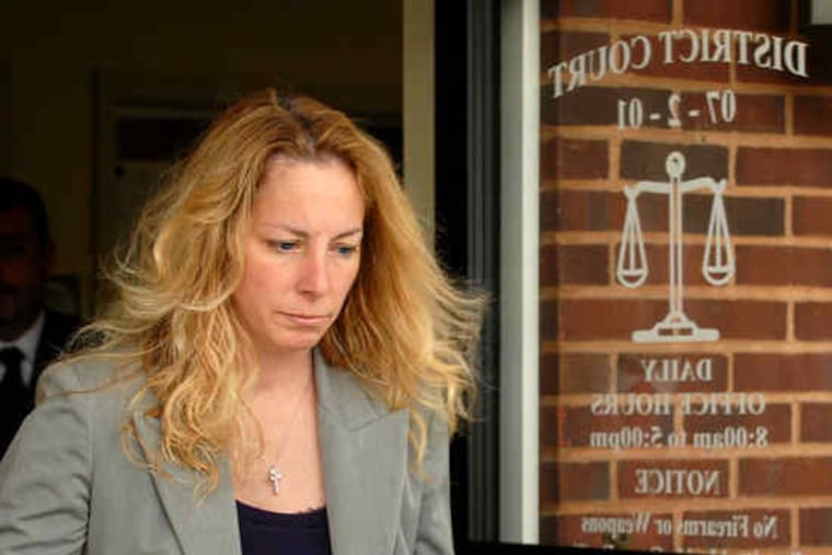 File photo of Bonnie Sweeten leaving court in Richboro, Bucks County.