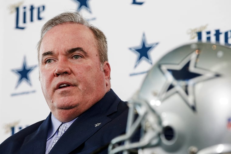 New Cowboys head coach Mike McCarthy was introduced during a press conference at the team headquarters Wednesday.
