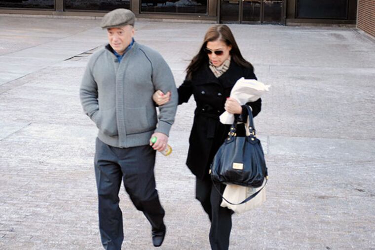 George Borgesi and wife Alyson Borgesi leaving the courthouse on his release day January 24, 2014. (GABRIELA BARRANTES / DAILY NEWS STAFF)