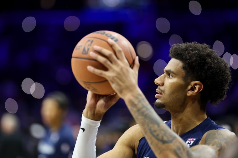 Sixers forward Dominick Barlow sprained his left ankle in the first quarter of Saturday's game against the Utah Jazz.