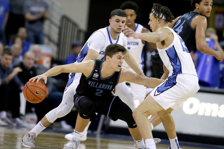 Villanova's Collin Gillespie played a big role in the Wildcats' comeback win against Creighton on Tuesday.