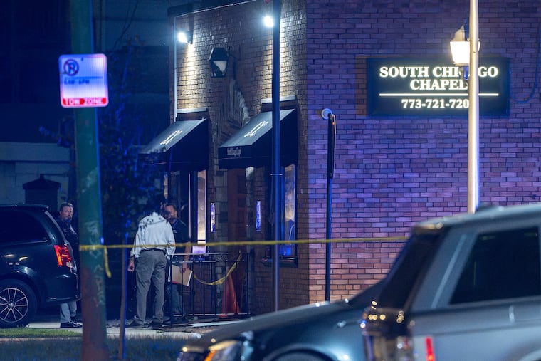 Chicago police investigate South Chicago Chapel after authorities discovered dozens of decomposing bodies in the funeral home's basement on Thursday, Aug. 6, 2026.