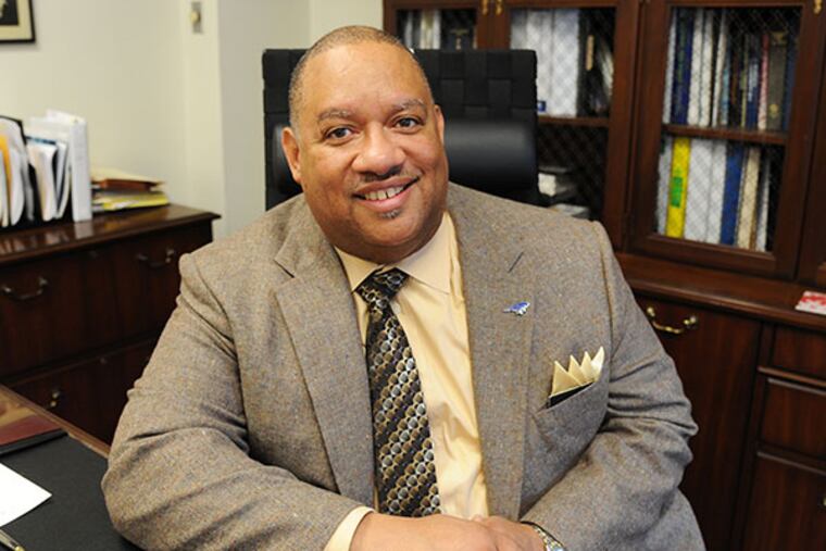 District Council 47 president Frederick Wright in his office at 1606 Walnut Street in Philadelphia on Feb. 28, 2014.( CLEM MURRAY / Staff Photographer )