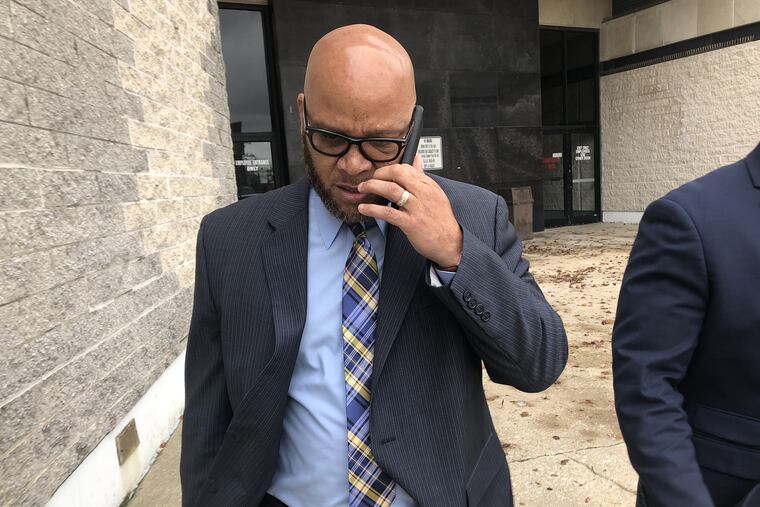 Atlantic City Mayor Frank Gilliam leaving City Hall on November 13, 2018, two days after being involved in a fight outside a casino nightclub.