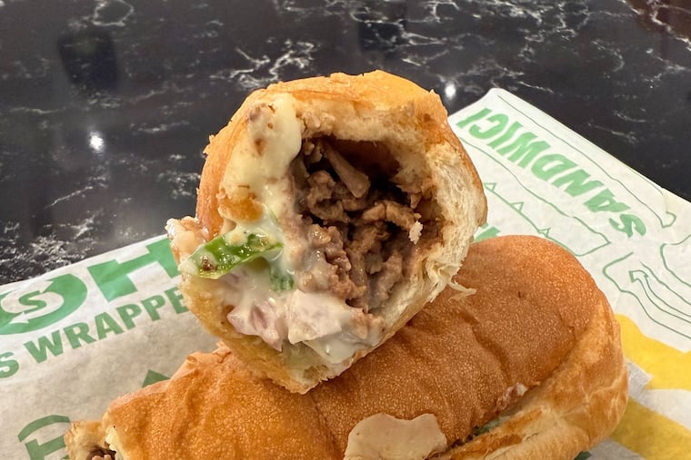 "The Philly" cheesesteak sandwich from Subway.