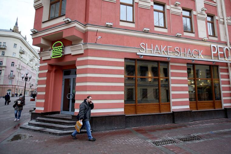 More than two decades after McDonald's opened its first Russian outpost, restaurateur Danny Meyer was in Moscow for Shake Shack's local opening Tuesday. The New York burger joint known for its queues will sell ShackBurgers for 235 rubles ($7.15), about 50 percent more than in New York and almost triple the price of a local Big Mac. ANDREY RUDAKOV / Bloomberg