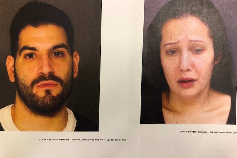 Joseph Milano, 31, and Lauren Semanyk, 34, of Upper Darby, Pa. are charged in the fentanyl overdose death of their 10-month-old daughter, Angelina Milano, on April 16, 2018.