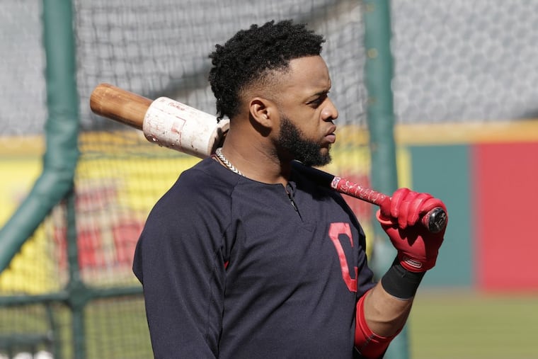 The Philadelphia Phillies’ addition of Carlos Santana, who owns a career .365 on-base percentage, could move Rhys Hoskins to left field on a permanent basis.