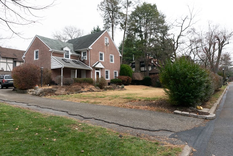 The house on Meredith Road in Lower Merion that police say was the site of a home invasion and slaying.