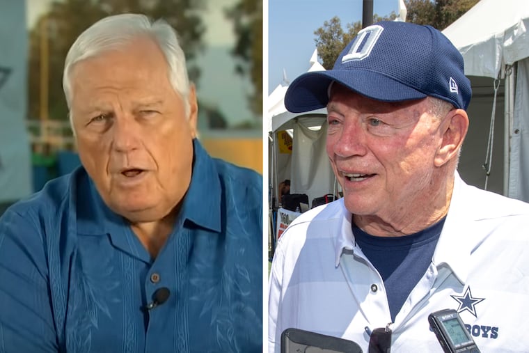 Popular Dallas sportscaster Dale Hansen (left) ripped Cowboys owner Jerry Jones over the team's national anthem policy and his own personal hypocrisy.
