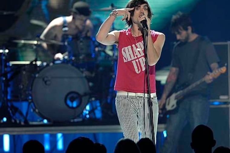 The All-American Rejects perform at the sixth annual Video Game Awards at Sony Picture Studios in Culver City, Calif., on Sunday Dec. 14, 2008. (AP Photo)