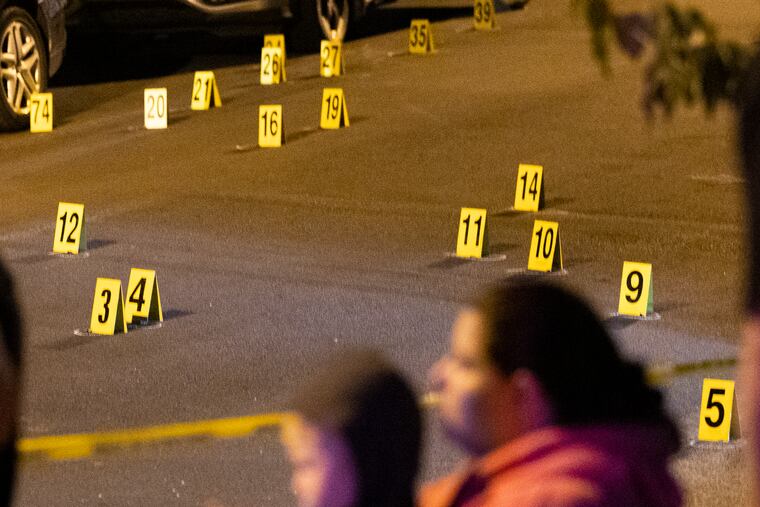 One 14-year-old boy was killed and four other teens were injured in a shooting near the Roxborough High School football field on Tuesday.