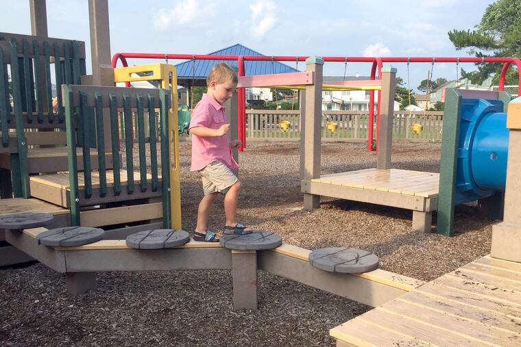 Enjoying Shark Park in Brigantine after a day of fun on the beach.