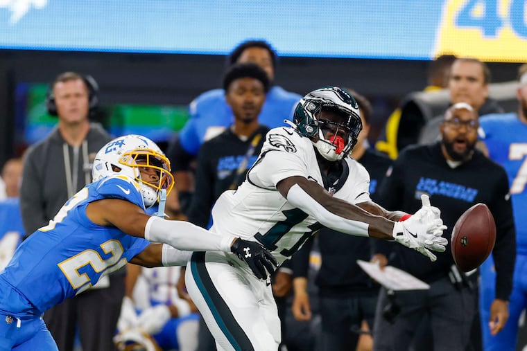 Eagles wide receiver A.J. Brown had his third-straight 100-yard game but his three drops proved costly.